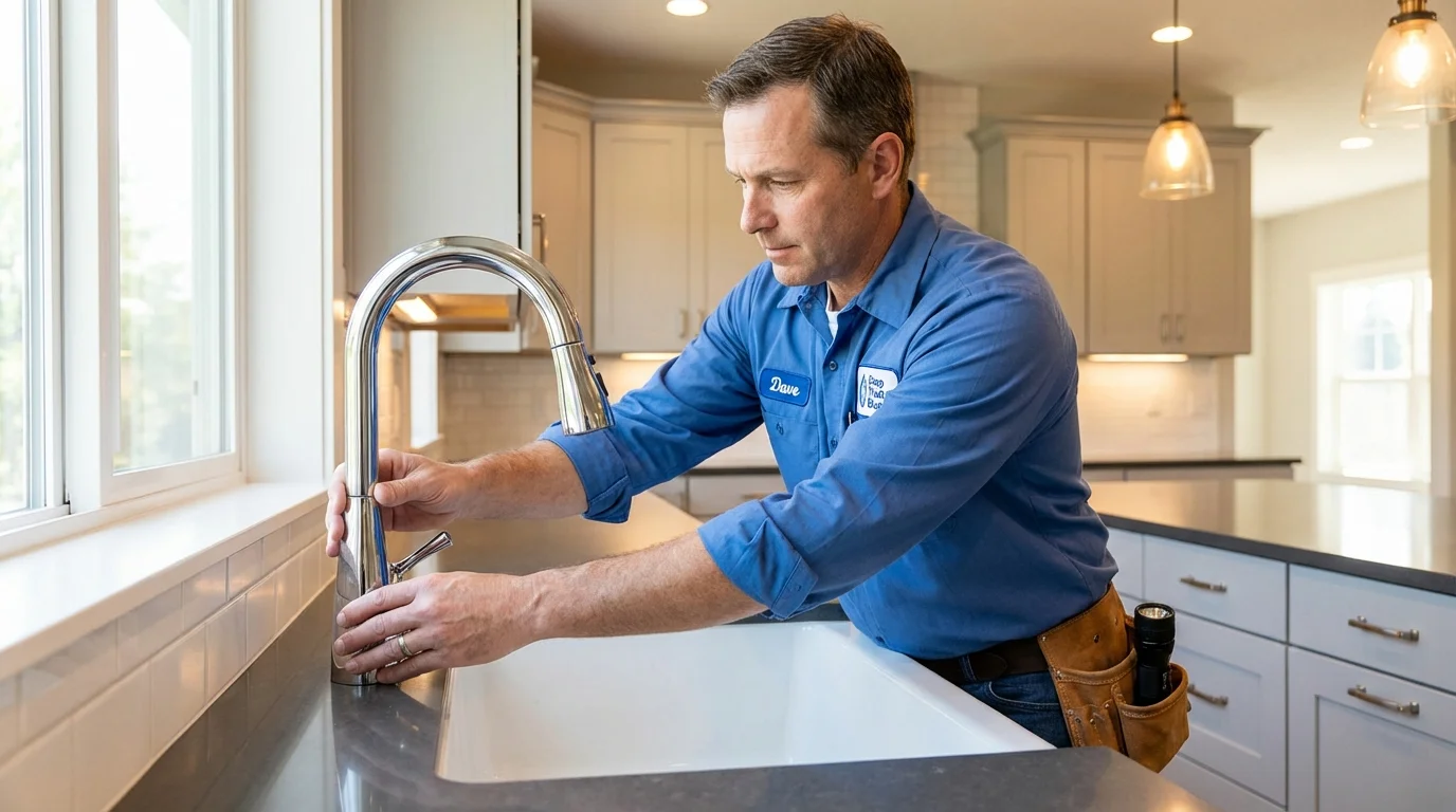Kitchen faucet installation by Johns Plumbing LLC in Willingboro