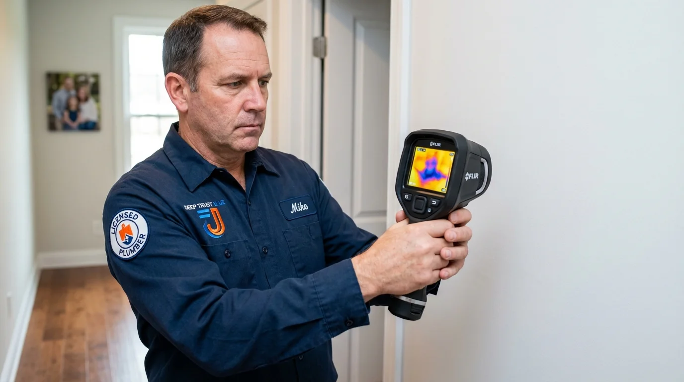 Thermal imaging leak detection by Johns Plumbing LLC in Willingboro
